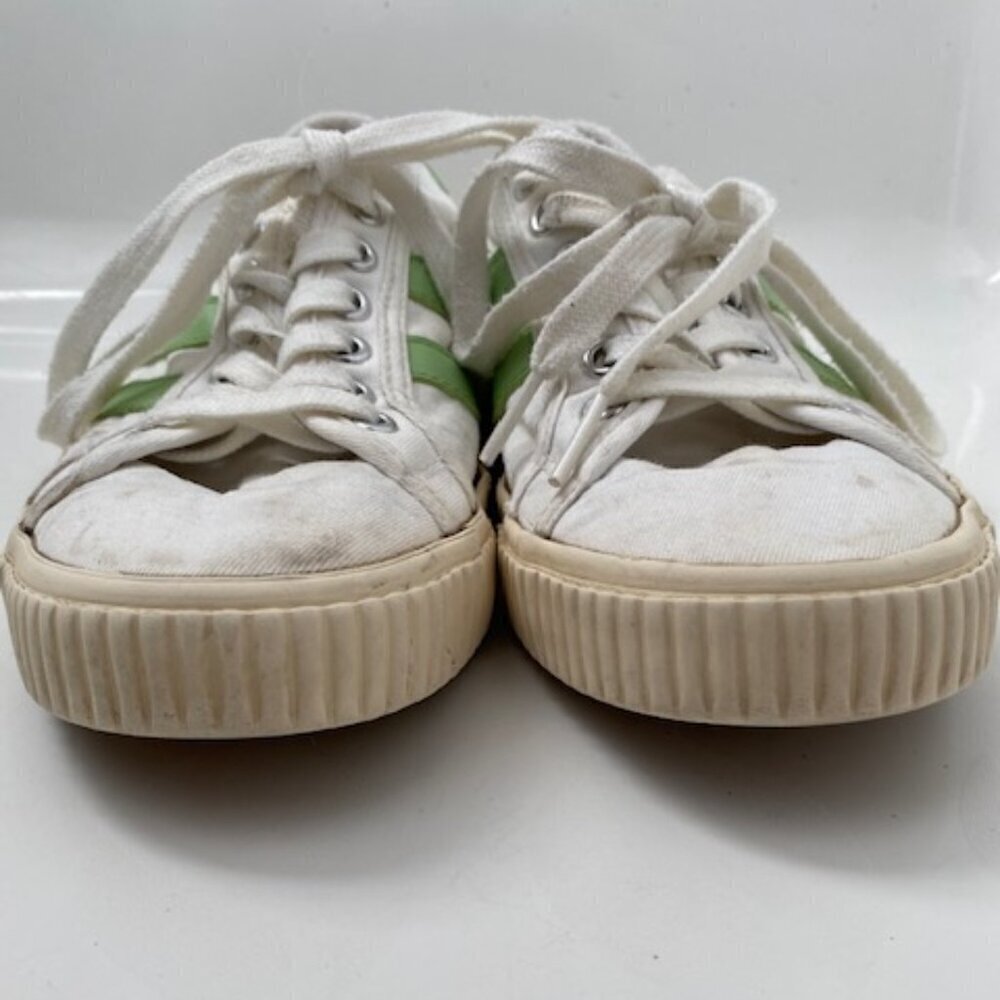 GOLA White Green Canvas Mark Cox Tennis Shoes Sneakers Sz 7 - Picture 11 of 13